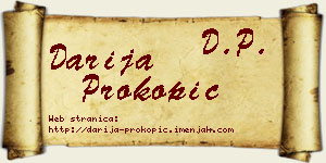 Darija Prokopić vizit kartica